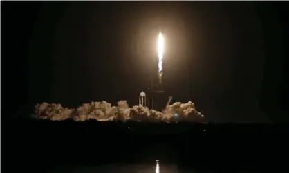  ?? Photograph: Joe Skipper/Reuters ?? A SpaceX rocket is launched from the Kennedy Space Center in Cape Canaveral, Florida, on Wednesday.