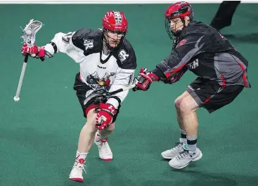  ?? GERRY KAHRMANN/PNG FILES ?? Justin Salt, right, will wear new Warriors colours when the renamed club opens its season Dec. 15 against the Roughnecks in Calgary.