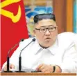  ?? FOTO: AFP/KCNA VIA KNS ?? Nordkoreas Machthaber Kim Jong-un gab den ersten Corona-Fall in seinem Land bekannt.