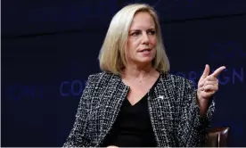  ??  ?? Kirstjen Nielsen, former homeland security secretary, attended Fortune magazine’s Most Powerful Woman summit. Photograph: Anadolu Agency/Getty Images