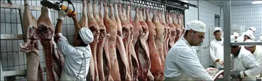  ??  ?? Controvers­y: The meat industry was embroiled in scandal just last year when horsemeat was found in shops
