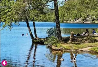  ?? Foto: Leif Gjerland ?? Så lenge Steinbruva­nnet var drikkevann­skilde fra 1936 til 1971, var det ikke tillatt å bade her. 4