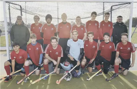  ?? City of Peterborou­gh 7ths before a 3-2 win over Ely, back row, left to right, Alastair Bradley, John Dakin, Jagreet Singh, Rob Fisher, Steve Browning, Roan Pilsworth, Josh Haddon, Brian Waldon, front, Ajani Hafiz, Thomas Turnell, Andrew Taylor, Andrew Ins ??