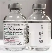  ?? FDA ?? Bottles labeled as 0.5% Bupivacain­e.