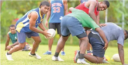  ?? Ronald Kumar ?? Tailevu Rugby number 9, Simione Kuruvoli (left) during training in Nausori on September 9, 2020. Photo: mar