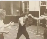  ?? ?? Jack Hood coaching at Chichester Boys’ Club in the 1960s