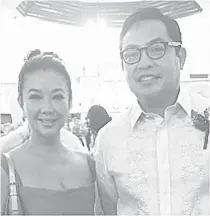  ??  ?? Viterbo, the only SEC member out of the five who didn’t vote against Rappler. But he didn’t even argue for Rappler. ( With his cousin-in-law Korina Sanchez-Roxas.)
