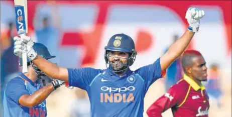  ?? AFP ?? After his 162 on Monday, Rohit Sharma is just one century away from equalling former captain Sourav Ganguly’s tally of 22 centuries.