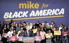  ?? David J. Phillip / Associated Press ?? Presidenti­al hopeful Mike Bloomberg speaks during the launch of “Mike for Black America” on Thursday in Houston.