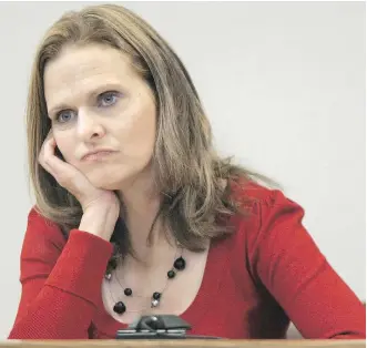  ?? AFP/GETTY IMAGES/FILES ?? Jane Blackmore, here testifying as a witness at Warren Jeffs’s trial on rape-as-an-accomplice charges in Utah in 2007, was on the stand once again on Wednesday in British Columbia.