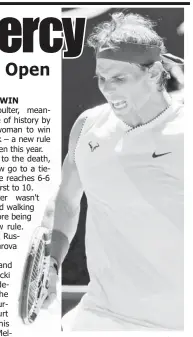  ?? (AP) ?? RAFAEL Nadal in ruthless form as he mauled a local bet.
