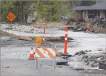  ?? DALE BOYD/Penticton Herald ?? Little is left of Sportsmens Bowl Road north of Oliver.