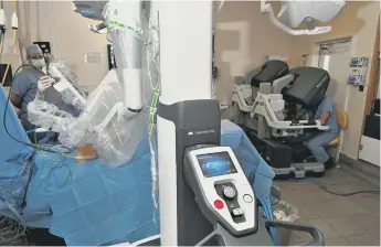  ??  ?? Robotic surgery at Guildford’s hospital