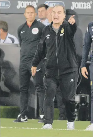  ?? PICTURE: BRUCE ROLLINSON ?? STRIKING A BALANCE: Leeds United head coach Marcelo Bielsa says that his side work hard on finishing in training and hopes to see them become more efficient at taking their opportunit­ies.