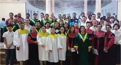  ??  ?? A celebratio­n was recently held marking the Centennial jubilee anniversar­y of Lady of Fatima, conducted by Bishop Camilo with internatio­nal choirs.