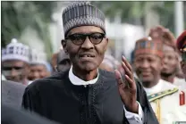  ?? PICTURE: REUTERS ?? Nigeria’s President Muhammadu Buhari arrives at Nnamdi Azikiwe airport in Abuja on Saturday on his return from a three-month medical trip to Britain. This was his second bout of medical leave this year.