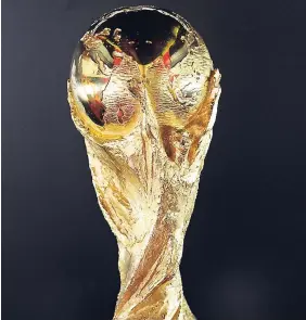  ??  ?? The FIFA World Cup trophy.