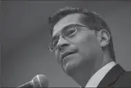  ?? ROBERT GAUTHIER/LOS ANGELES TIMES FILE PHOTOGRAPH ?? California Attorney General Xavier Becerra in Los Angeles on May 18. California filed a lawsuit Wednesday challengin­g the president’s plan to build a new border wall.