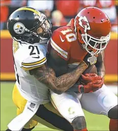  ?? Peter Diana/Post-Gazette ?? Steelers cornerback Joe Haden, left, is expected to return from injury and start against the Houston Texans.