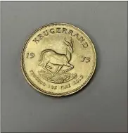  ?? PHOTO COURTESY OF SALVATION ARMY ?? This rare 1975 South African Krugerrand was dropped into a Salvation Army red kettle at a St. Clair Shores Kroger last week.