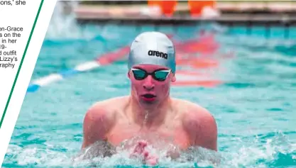  ??  ?? Froggies Aquatics swimmer, Ethan Bender in action at a recent local gala