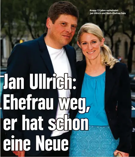  ??  ?? Knapp 13 Jahre verheirate­t:
Jan Ullrich und Noch-Ehefrau Sara