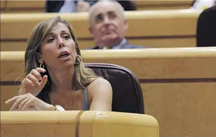  ?? ZIPI / EFE ?? La líder del PP catalán, Alicia Sánchez-Camacho, durante un pleno del Senado