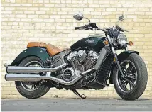  ?? — INDIAN ?? Inspired by the postwar era, the new Indian Scout Bobber is a mean, stripped-down ride.