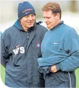  ??  ?? Walter Smith and Paul Gascoigne at Rangers training in 1998