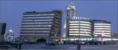  ?? PHOTO: BLOOMBERG ?? The skyline of Sandton City at night. Much of the wealth of African high-net worth individual­s is in primary and secondary property.