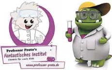  ??  ?? Professor Proto und Kruschel erklären die Experiment­e.