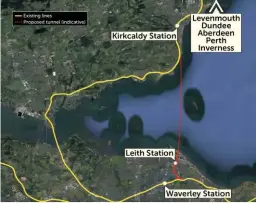  ?? Source: Rail for All, Scottish Green Party. ?? The Scottish Green Party has published plans for a tunnel under the Firth of Forth.