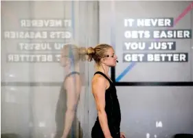  ?? STAFF PHOTO BY TROY STOLT ?? Fitness instructor Kelly Wehman leads her Training Zone Class at the Sportsbarn on Tuesday Chattanoog­a.