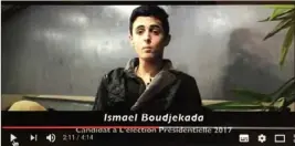  ?? (Repro VM) ?? Dans son dernier «post» en date sur Youtube: Ismaël Boudjekada dénonce sous forme de message vidéo la mesure d’inégibilit­é qui le frappe.