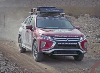  ??  ?? Mitsubishi USA partnered with Road Race Engineerin­g and
others to make this Eclipse Cross accessible for Behrend.
