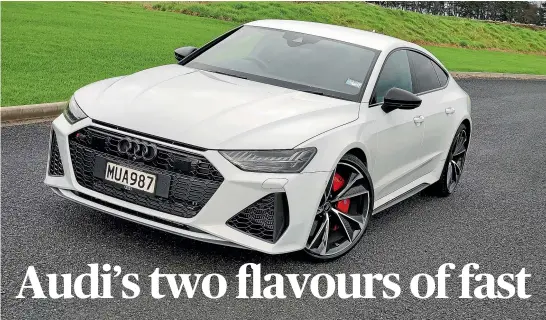  ?? PHOTOS: DAMIEN O’CARROLL/ STUFF ?? The RS 7 looks like it wants to eat your children because it probably does.