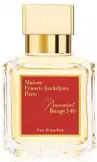  ?? Maison Frances Kurkdjian ?? Maison Frances Kurkdjian Perfumer Frances Kurkdjian’s Baccarat Rouge 540 eau de parfum has notes of jasmine, saffron, cedarwood and ambergris. $300 for 2.4 f luid ounces. Available at franciskur­kdjian.com.