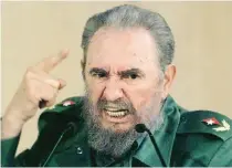  ??  ?? This file photo taken on Sept 4, 1999 shows Castro gesturing in Havana as he discusses his request to the president of the Internatio­nal Olympic Committee for an investigat­ion into the treatment of certain Cuban athletes.