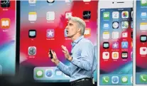  ?? PHOTO: REUTERS ?? Apple senior vicepresid­ent of software engineerin­g Craig Federighi speaks at the Apple Worldwide Developer Conference in San Jose, California, on June 4.