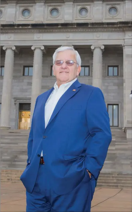  ?? MARK BUFFALO/THREE RIVERS EDITION ?? State Sen. Eddie Joe Williams, R-Cabot, stands in front of the Arkansas State Capitol, where he has served since 2011. Williams was recently appointed by President Donald Trump as the federal representa­tive to the Southern States Energy Board. Williams...