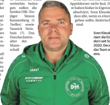  ?? FOTO: FUPA ?? Sven Kleuskens trainiert die DJK Appeldorn seit Sommer 2020. Derzeit steht das Team auf Platz eins.