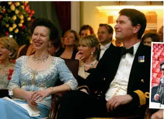  ?? ?? The couple enjoy a moment at opera singer’s Dame Kiri Te Kanawa’s 60th birthday party in 2004 ( left) and check out the Badminton Horse Trials in 2016 (below)