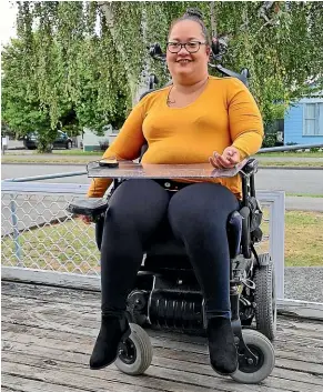  ?? ?? Beauche McGregor has cerebral palsy and was trapped in her bed for more than 16 hours when support workers from Healthcare NZ didn’t show up.