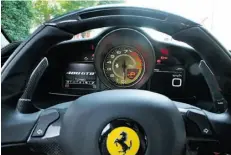  ??  ?? The interior of the Ferrari 488 GTB is all business.