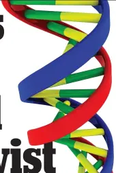  ??  ?? Spiralling: A model of the idealised double helix structure of DNA