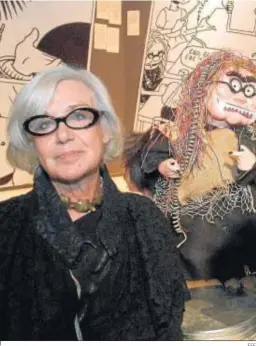  ?? EFE ?? Lolo Rico en una exposición reciente junto a la marioneta de La Bruja Avería.