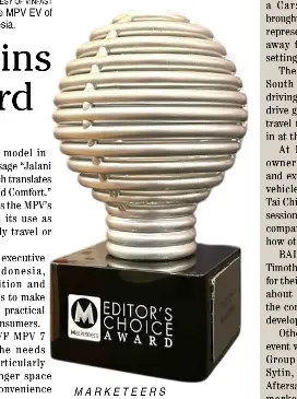 VinFast MPV 7 wins Marketeers award | Daily Tribune (Philippine­s ...