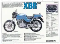  ??  ?? In this pre-production brochure, Honda claimed the XBR500 would be “a pleasure to own”. Sadly, not many people agreed.