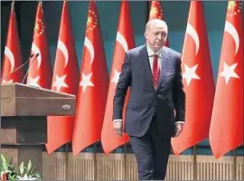  ?? Adem Altan AFP/Getty Images ?? TURKISH President Recep Tayyip Erdogan wants a quicker switch from a parliament­ary system to a presidenti­al system that allows him to consolidat­e powers.