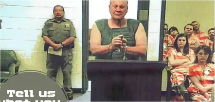  ??  ?? Going to extremes: retired police captain Curtis reeves appears via video conference before a judge for shooting Chad Oulson for texting in a movie theater.